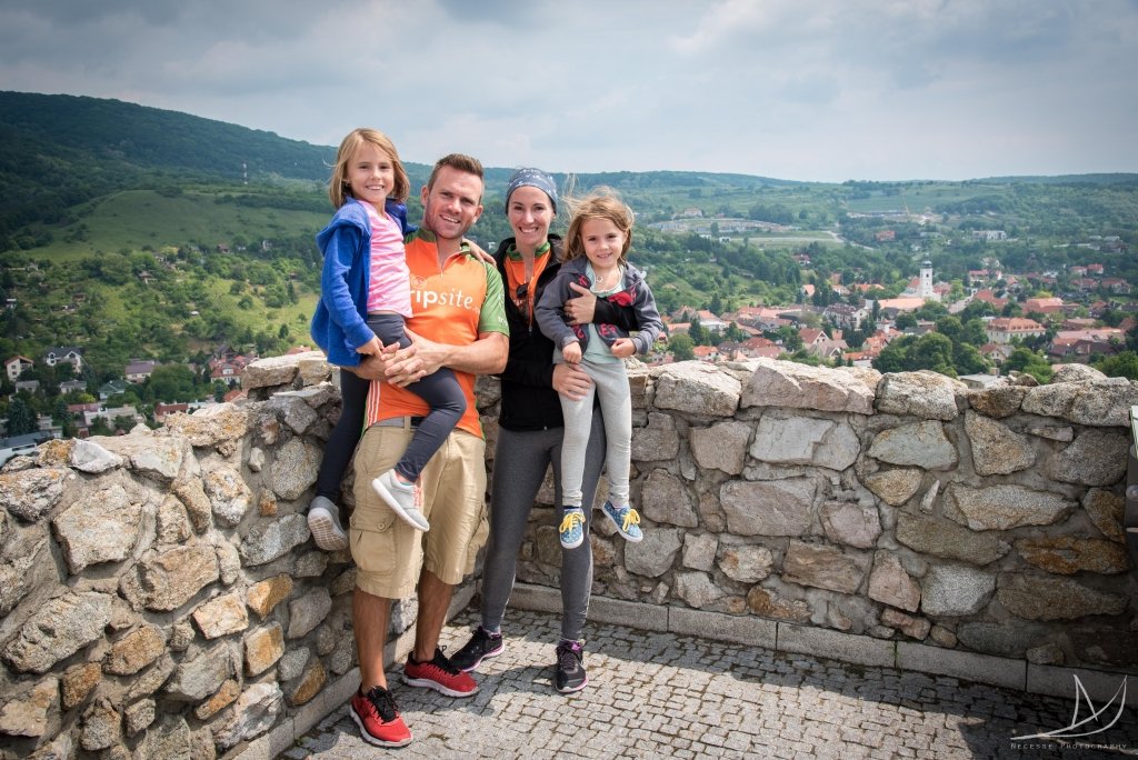 Our family sight seeing during our bike trip in Europe.